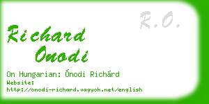 richard onodi business card