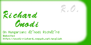 richard onodi business card